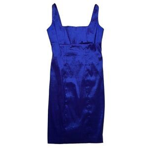 CALVIN KLEIN Sheath Mini Square Neck Luminous Purple Dress